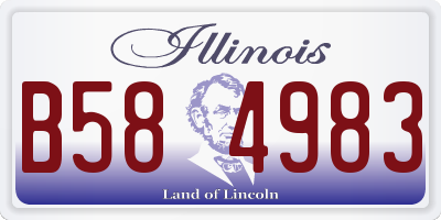 IL license plate B584983