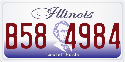 IL license plate B584984