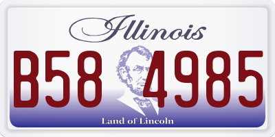 IL license plate B584985