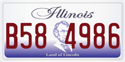 IL license plate B584986