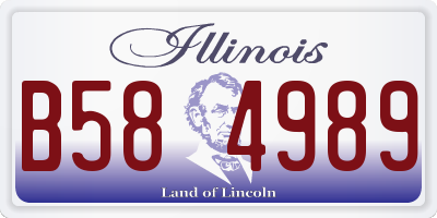 IL license plate B584989