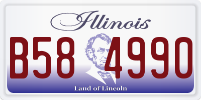 IL license plate B584990