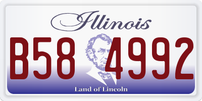 IL license plate B584992