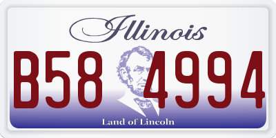 IL license plate B584994
