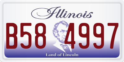 IL license plate B584997