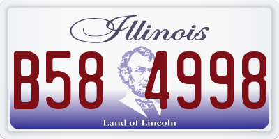 IL license plate B584998