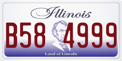 IL license plate B584999
