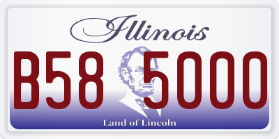 IL license plate B585000