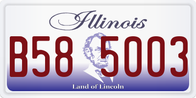 IL license plate B585003