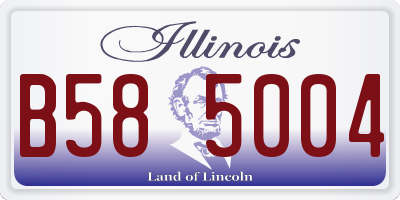 IL license plate B585004