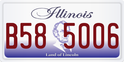 IL license plate B585006