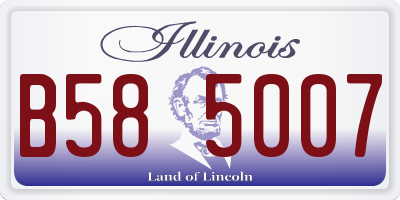 IL license plate B585007