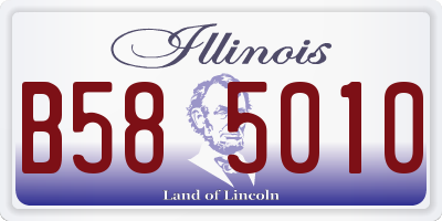 IL license plate B585010