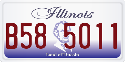 IL license plate B585011