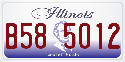 IL license plate B585012