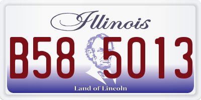 IL license plate B585013