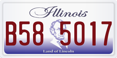 IL license plate B585017