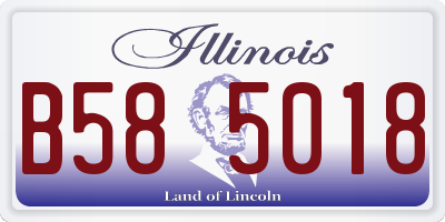 IL license plate B585018