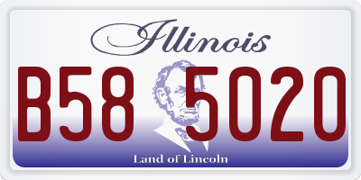 IL license plate B585020