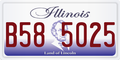 IL license plate B585025