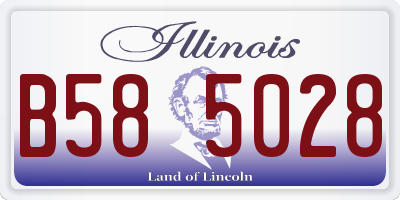 IL license plate B585028