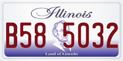 IL license plate B585032