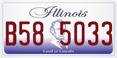 IL license plate B585033