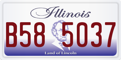 IL license plate B585037