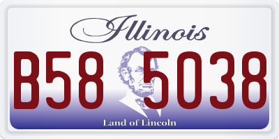 IL license plate B585038