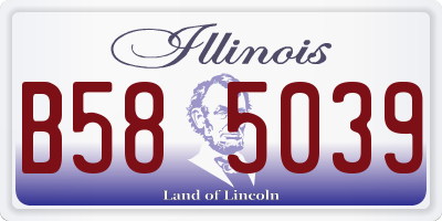 IL license plate B585039