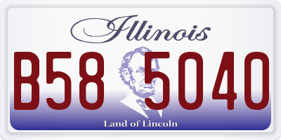 IL license plate B585040