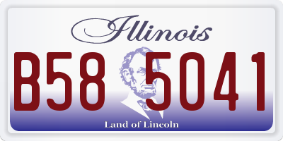 IL license plate B585041