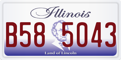 IL license plate B585043