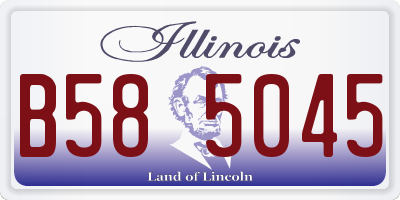 IL license plate B585045