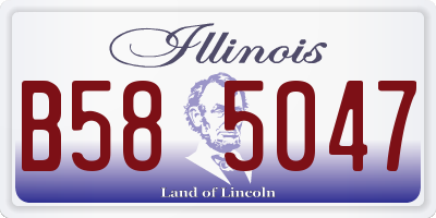 IL license plate B585047