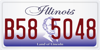 IL license plate B585048