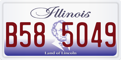 IL license plate B585049