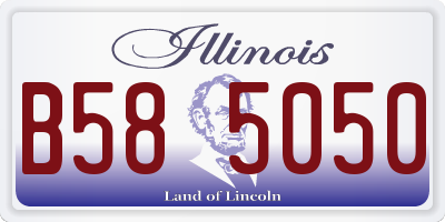 IL license plate B585050