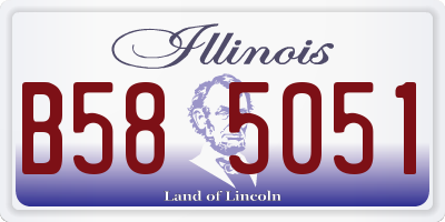 IL license plate B585051