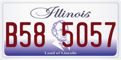 IL license plate B585057