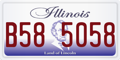 IL license plate B585058