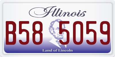 IL license plate B585059