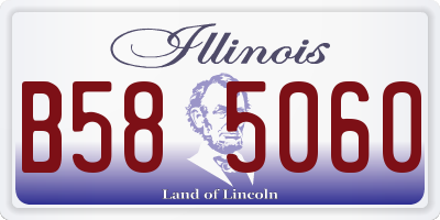 IL license plate B585060