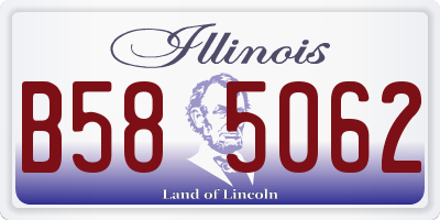 IL license plate B585062