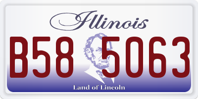 IL license plate B585063