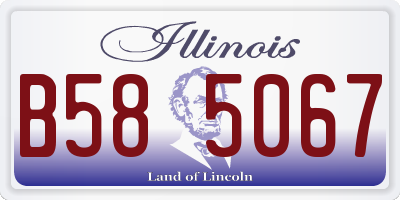 IL license plate B585067