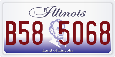 IL license plate B585068