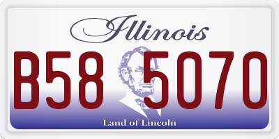 IL license plate B585070