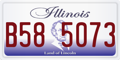 IL license plate B585073