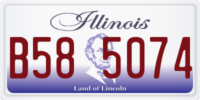 IL license plate B585074